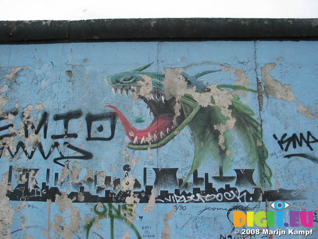 25276 Godzilla graffiti on Berlin wall